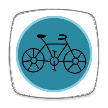 FAHRRAD. RADSPORT. - Viereckiger Kühlschrankmagnet - Weiß - Vorne
