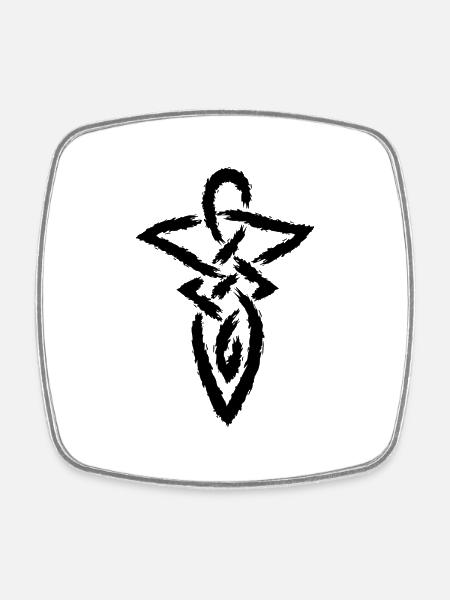 Keltischer Knoten Unendlichkeit Symbol - Viereckiger Kühlschrankmagnet - Weiß