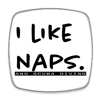 I like naps. LANCASTER - Square fridge magnet - white - Front