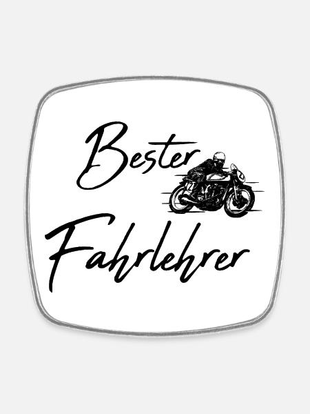 Bester Fahrlehrer - Viereckiger Kühlschrankmagnet - Weiß
