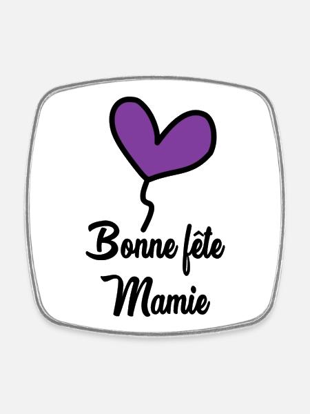 MAMIE. GRAND-MERE. FÊTE DES MÈRES - Magnet carré - blanc