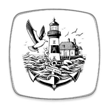 Coastal Landscape Moin Moin 2 - Square fridge magnet - white - Front