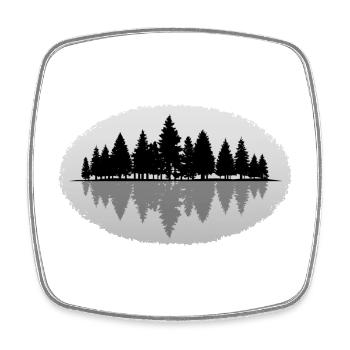 Wald Forest - Square fridge magnet - white - Front