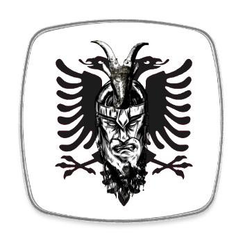 Skenderbeg Albanien Kosovo Geschenkidee - Viereckiger Kühlschrankmagnet - Weiß - Vorne