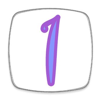 1. 1 AN. 1er ANNIVERSAIRE. ANNIVERSAIRE 1 AN - Magnet carré - blanc - Devant