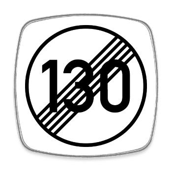 UNBEGRENZT 130 by Unbegrenzt Apparel - Viereckiger Kühlschrankmagnet - Weiß - Vorne