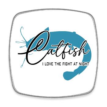 Catfish, Catfish, Sport Fishing, River Monster - Square fridge magnet - white - Front