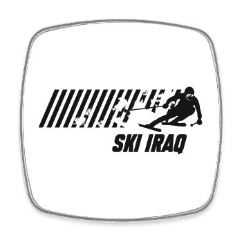 Ski Iraq - Square fridge magnet - white - Front
