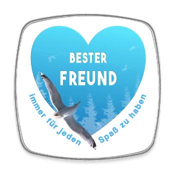 bester Freund - Viereckiger Kühlschrankmagnet - Weiß - Vorne
