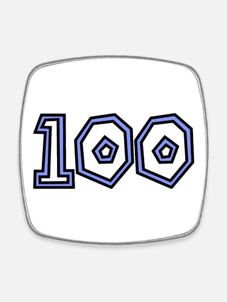 100. 100 ANS. 100e ANNIVERSAIRE. ANNIVERSAIRE 100 - Magnet carré - blanc