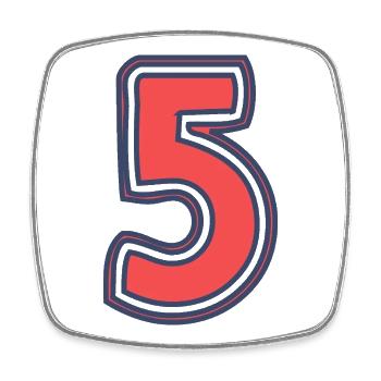 5. 5 YEARS. 5th ANNIVERSARY. 5 YEAR ANNIVERSARY - Square fridge magnet - white - Front