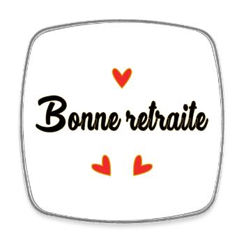 RETIREMENT. RETIREMENT. RETIRED. RETIREMENT - Square fridge magnet - white - Front
