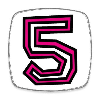 5 - Square fridge magnet - white - Front