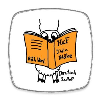 Deutsch Schof - Viereckiger Kühlschrankmagnet - Weiß - Vorne