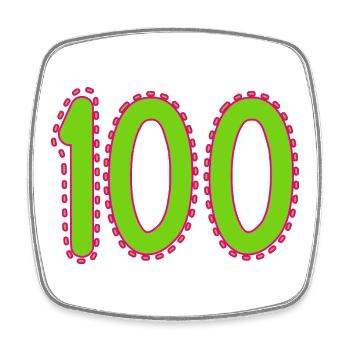 100. 100 YEARS. 100th ANNIVERSARY. BIRTHDAY 100 - Square fridge magnet - white - Front