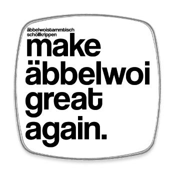 make äbbelwoi great again - Viereckiger Kühlschrankmagnet - Weiß - Vorne