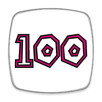 100. 100 YEARS. 100th ANNIVERSARY. BIRTHDAY 1001 - Square fridge magnet - white - Front