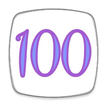 100 - Magnet carré - blanc - Devant