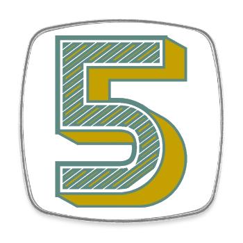 5. 5 JAHRE. 5. JAHRESTAG. 5-JÄHRIGES JUBILÄUM - Viereckiger Kühlschrankmagnet - Weiß - Vorne