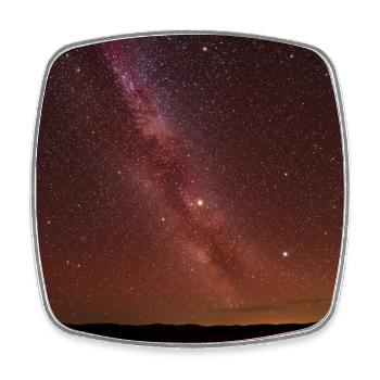 Sternenhimmel Vergleichsbild - Viereckiger Kühlschrankmagnet - Weiß - Vorne