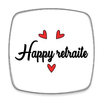 RETIREMENT. COLLEAGUE. RETIREMENT. RETIRED. RETIREMENT. - Square fridge magnet - white - Front