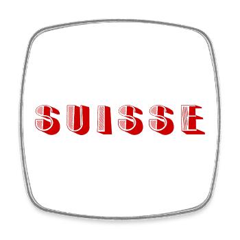 SWITZERLAND. COUNTRY - Square fridge magnet - white - Front
