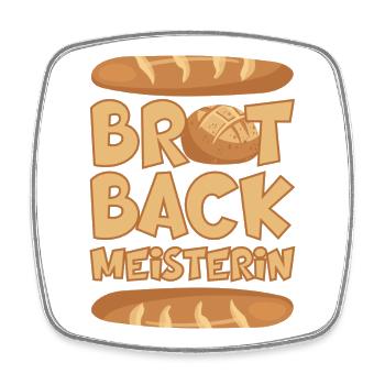BROT BACKMEISTERIN BROT BACKEN BÄCKERIN - Viereckiger Kühlschrankmagnet - Weiß - Vorne