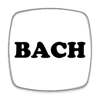 T-shirt de Johann Sebastian Bach - Magnet carré - blanc - Devant