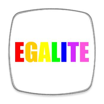 Equality - Square fridge magnet - white - Front