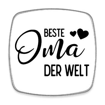 Beste Oma der Welt - Viereckiger Kühlschrankmagnet - Weiß - Vorne