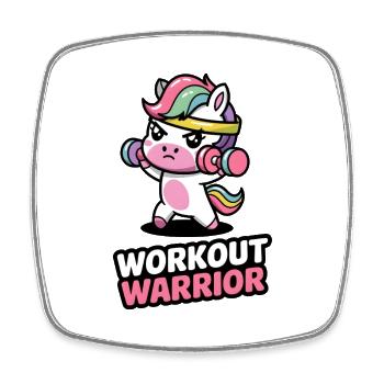 Workout Warrior - Square fridge magnet - white - Front