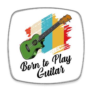 Gitarre - Viereckiger Kühlschrankmagnet - Weiß - Vorne
