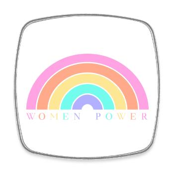 Women Power - Square fridge magnet - white - Front
