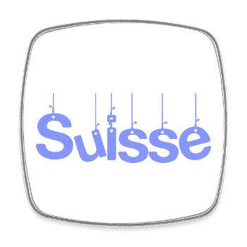 SCHWEIZ. HUMOR. LAND. FLAGGE. GENF. LAUSANNE - Viereckiger Kühlschrankmagnet - Weiß - Vorne