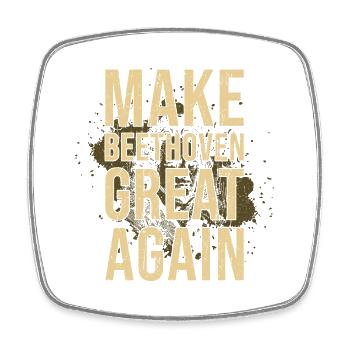Beethoven - Square fridge magnet - white - Front