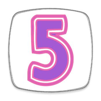 5. 5 YEARS. 5th ANNIVERSARY. 5 YEAR ANNIVERSARY - Square fridge magnet - white - Front