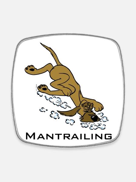 Mantrailing - Viereckiger Kühlschrankmagnet - Weiß