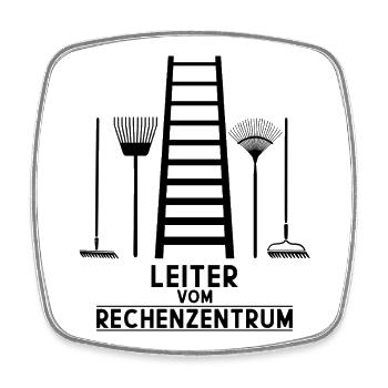LEITER VOM RECHENZENTRUM - Viereckiger Kühlschrankmagnet - Weiß - Vorne