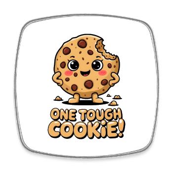 One Tough Cookie! - Square fridge magnet - white - Front