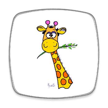 Cute Giraffe - Square fridge magnet - white - Front