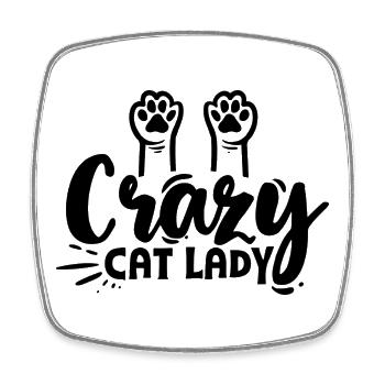 Cat Lover - Magnet carré - blanc - Devant