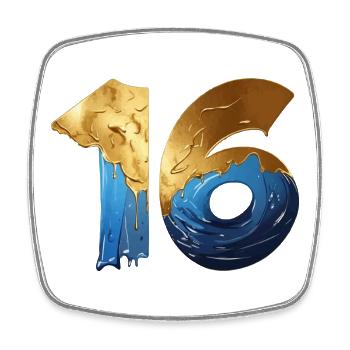 NO. 16 NUMBER 16 COOL 16TH BIRTHDAY - Square fridge magnet - white - Front
