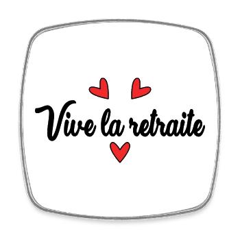 RETIREMENT. RETIREMENT. RETIRED. HAPPY RETIREMENT - Square fridge magnet - white - Front