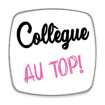 COLLEGUE. HUMOUR. RETRAITE. RETRAITE. RETRAITEE - Magnet carré - blanc - Devant