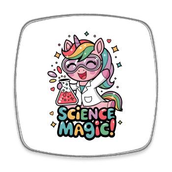 Science Magic! - Square fridge magnet - white - Front