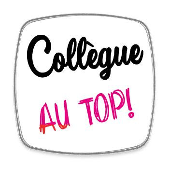 COLLEGUE. HUMOUR. RETRAITE. RETRAITE. RETRAITEE - Magnet carré - blanc - Devant