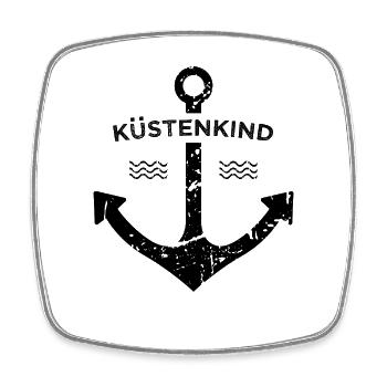 Küstenkind Heimat Ostsee Nordsee Geschenkidee - Viereckiger Kühlschrankmagnet - Weiß - Vorne