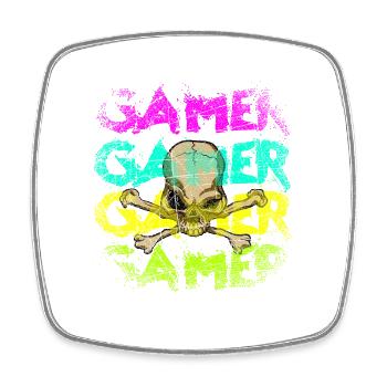 Gamer - Viereckiger Kühlschrankmagnet - Weiß - Vorne