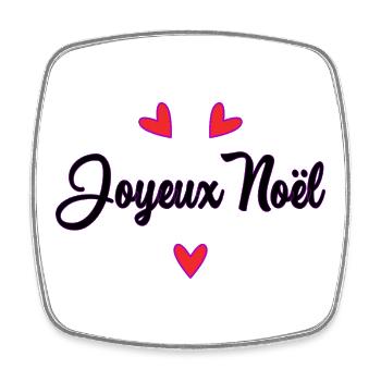 BONNE ANNEE. SAINT SYLVESTRE. MEILLEURS VOEUX - Magnet carré - blanc - Devant