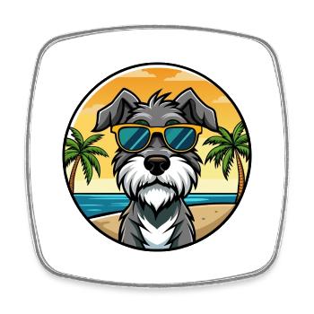 Deutscher Wachtelhund Hunderasse Cartoon Sonnenbrille - Viereckiger Kühlschrankmagnet - Weiß - Vorne